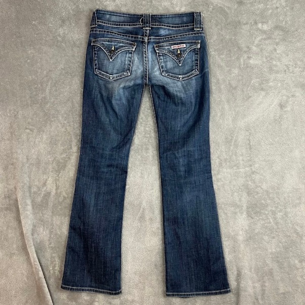 Vintage Y2K Hudson Low Rise Bootcut Jeans Womens 26 Flap Pocket USA Grunge